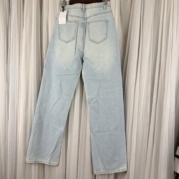 Anthropologie GREY LAB LOS ANGELES High Waist Wide Leg Jeans Light Wash Size 28 - Picture 3 of 11